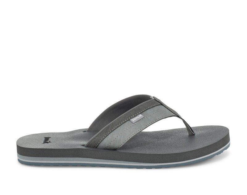 Sanuk Ziggy Water Friendly Men\'s Flip Flops Grey | Canada 187ILH